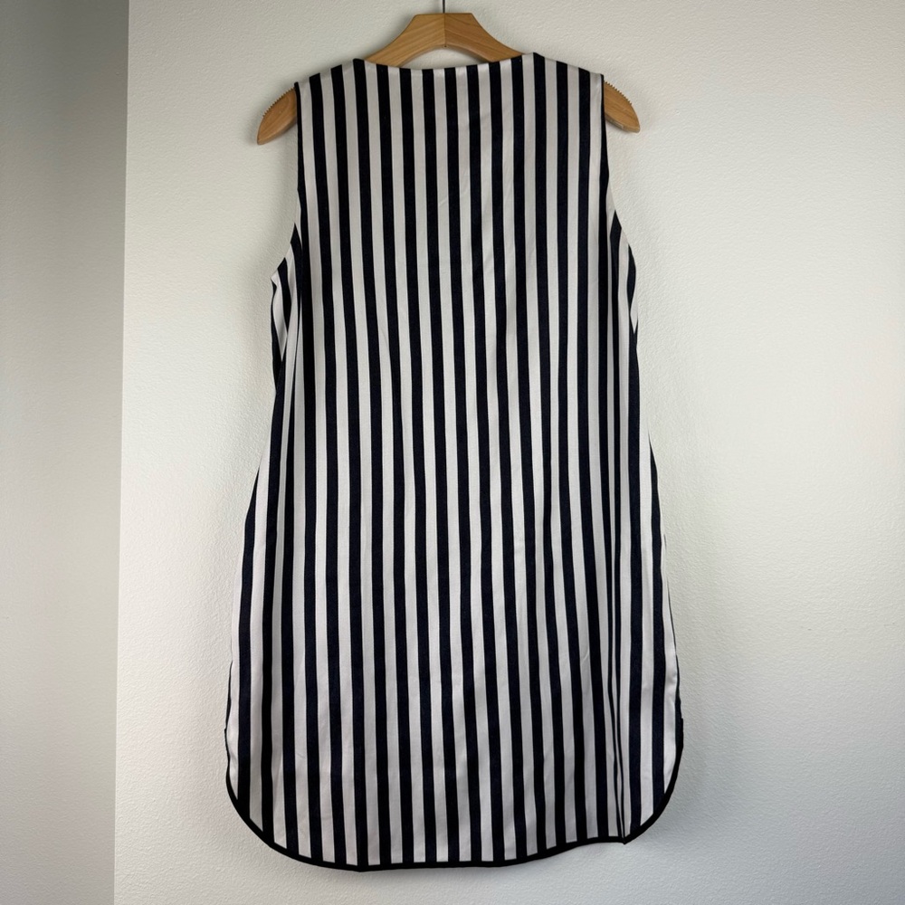 3.1 Phillip Lim Navy White Striped Shirt Dress Womens Size 8 Button Down - Picture 9 of 14